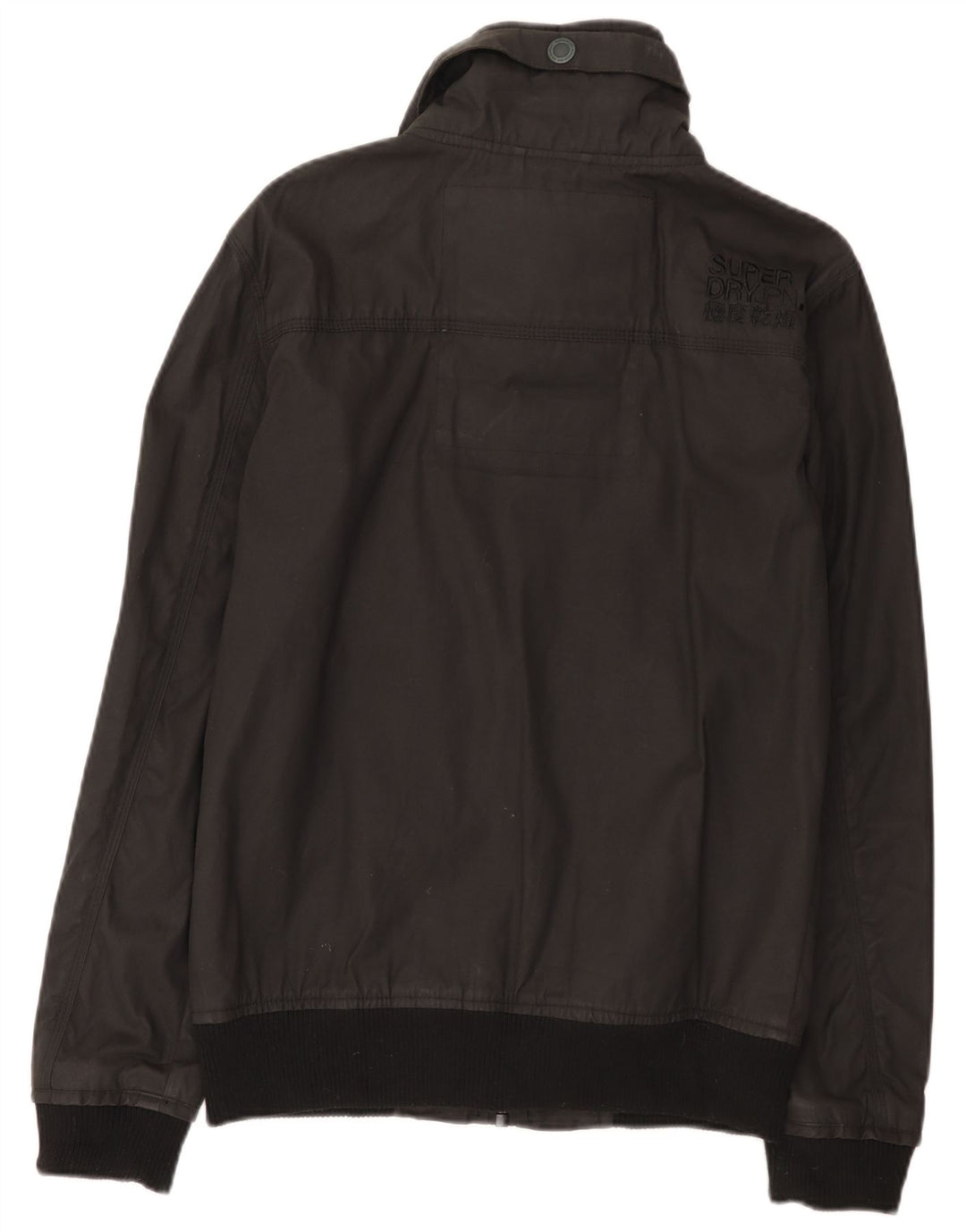 Superdry Mens Bomber Jacket UK 38 Medium Black Cotton