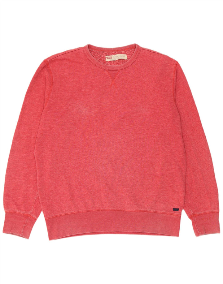 Levi's Mens Standard Fit Sweatshirt Jumper Large Red