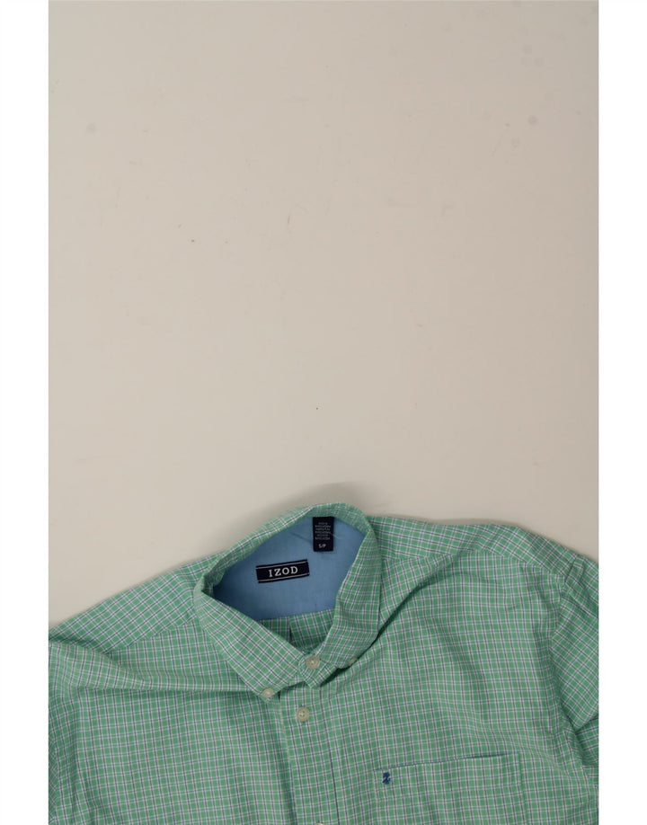 IZOD Mens Shirt Small Green Check Cotton Vintage Izod and Second-Hand Izod from Messina Hembry 
