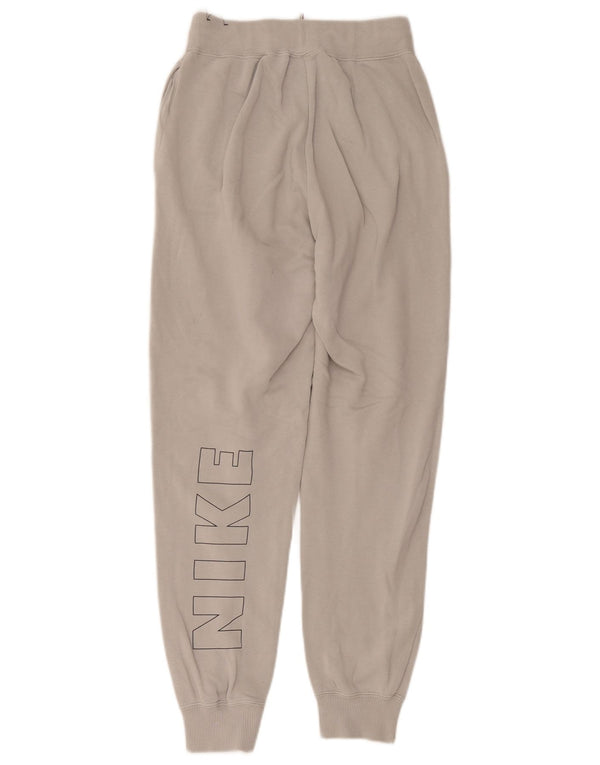 Pantaloni da tuta con grafica Nike da donna, pantaloni da jogging UK 6 XS, cotone grigio