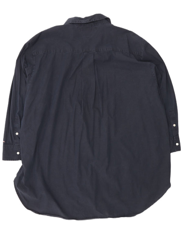 Abito camicia oversize a maniche lunghe da donna Tommy Hilfiger UK 26 5XL Blu navy