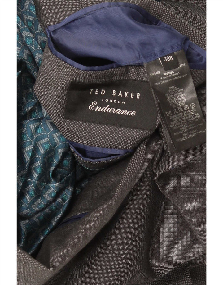 Sacou Ted Baker pentru bărbați, cu 2 nasturi, UK 38, lână, gri mediu