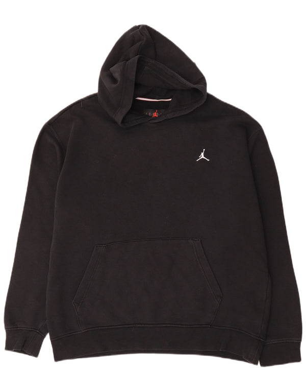 Jordan Mens Hoodie Jumper Large Black Cotton