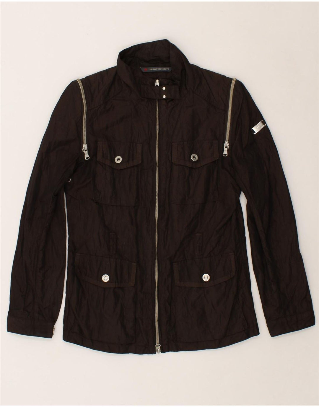 CANADIENS Womens Utility Jacket IT 40 Small Brown Vintage Canadiens and Second-Hand Canadiens from Messina Hembry 