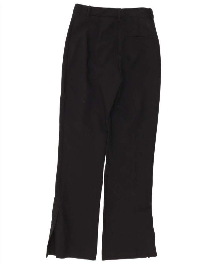 Zara Dame Bootcut Chino Bukser Small W26 L31 Sort Polyester