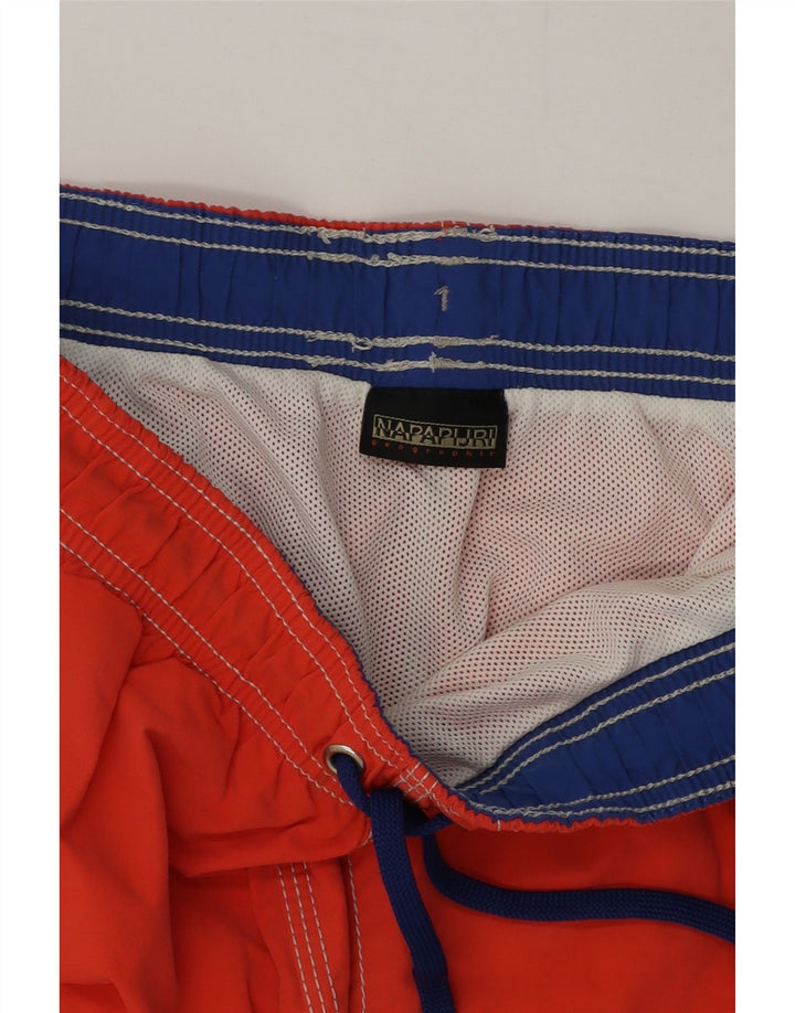 Napapijri Mens Swimming Shorts Large  Orange Polyester