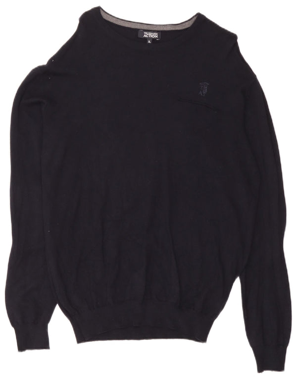 Maglione Trussardi Uomo Scollo a Barca XL Blu Navy in viscosa