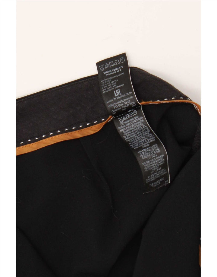 Marks & Spencer Dame Bootcut Suit Bukser UK 12 Medium W32 L30 Black