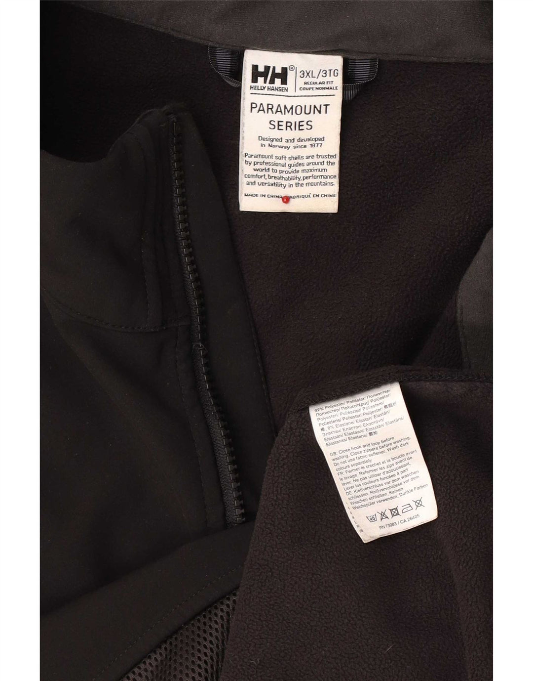 Jaqueta corta-vento masculina Helly Hansen Regular Fit UK 46 3XL poliéster preto