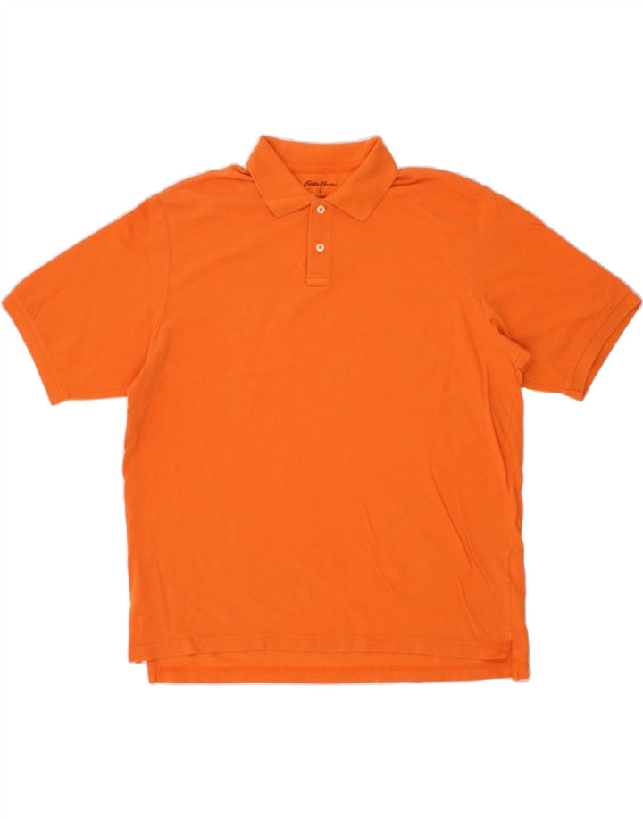 EDDIE BAUER Mens Polo Shirt Large Orange Cotton Vintage Eddie Bauer and Second-Hand Eddie Bauer from Messina Hembry 