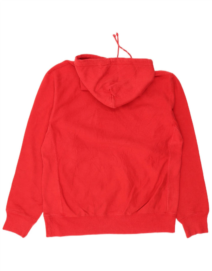 CHAMPION Mens Reverse Weave Graphic Hoodie Jumper Large Red