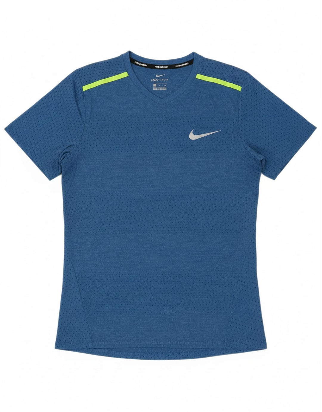 NIKE Mens Dri Fit Graphic T-Shirt Top Small Blue Polyester