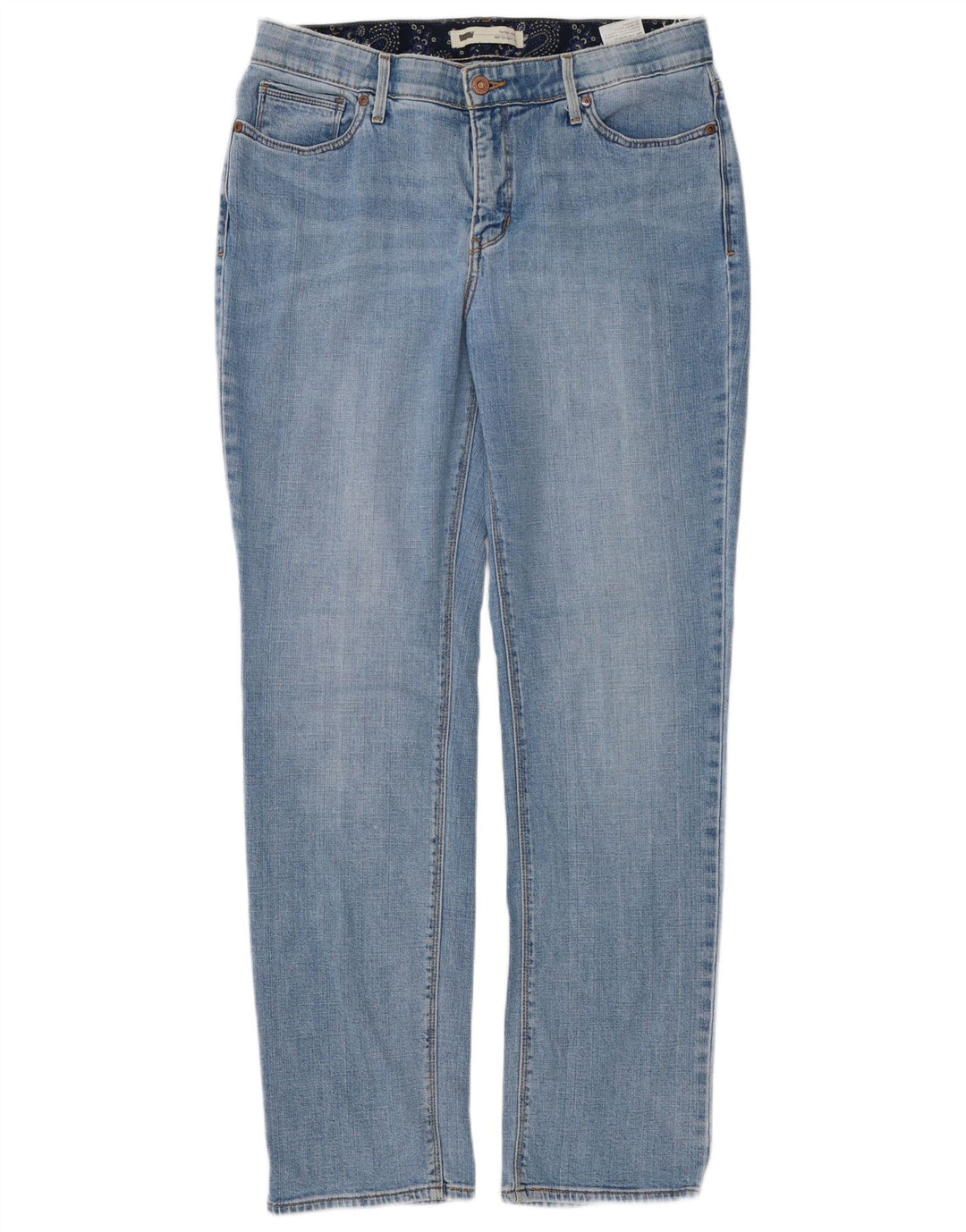 Levi's Womens 525 Straight Jeans W32 L32 Blue Cotton