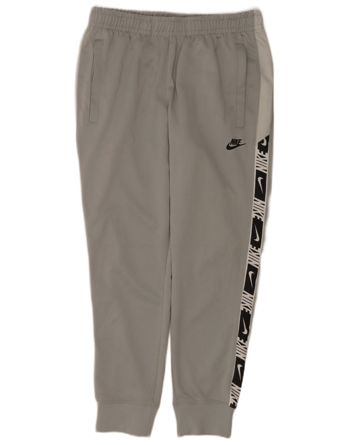 Nike Mens Graphic Tracksuit Trousers Joggers Medium Grey Colourblock