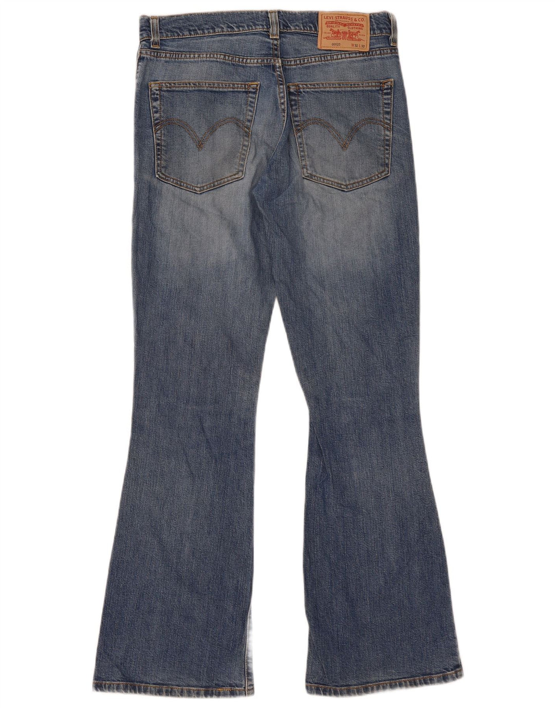 Levi's Womens 525 Bootcut Jeans W32 L32 Blue Cotton