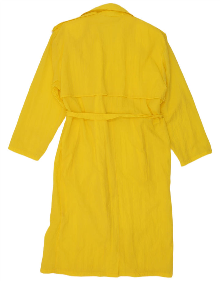 Vintage Womens Trench Coat UK 14 Medium Yellow