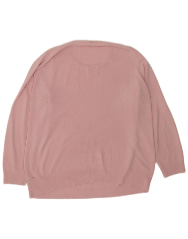 Marks & Spencer Womens Crew Neck Jumper Sweater UK 18 XL Pink