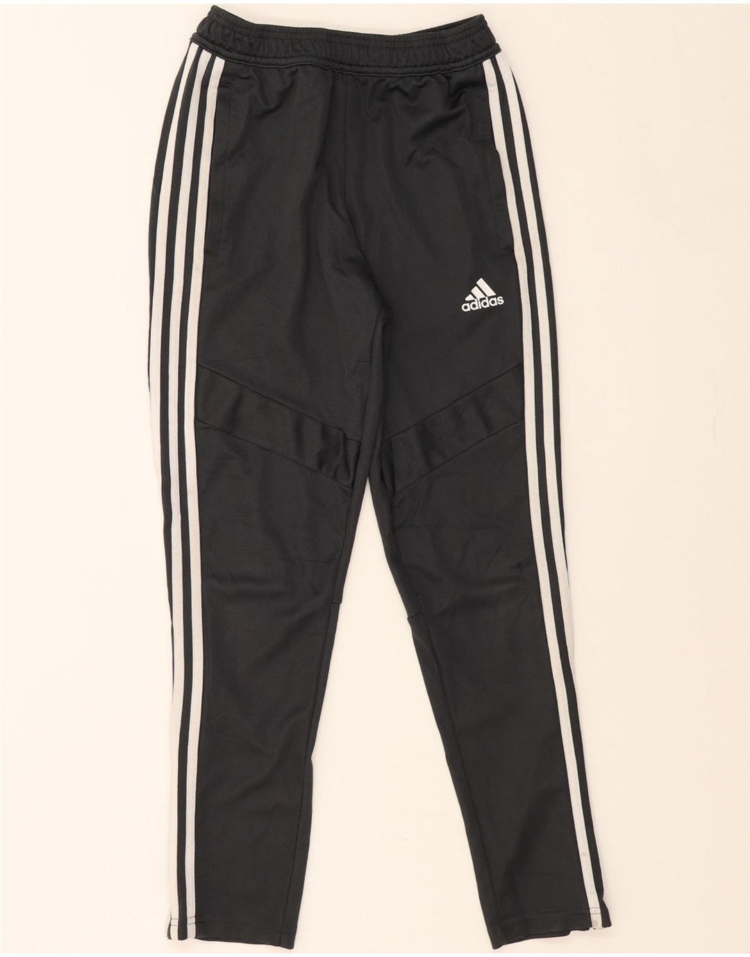 ADIDAS Boys Tracksuit Trousers 11-12 Years  Black Polyester Vintage Adidas and Second-Hand Adidas from Messina Hembry 