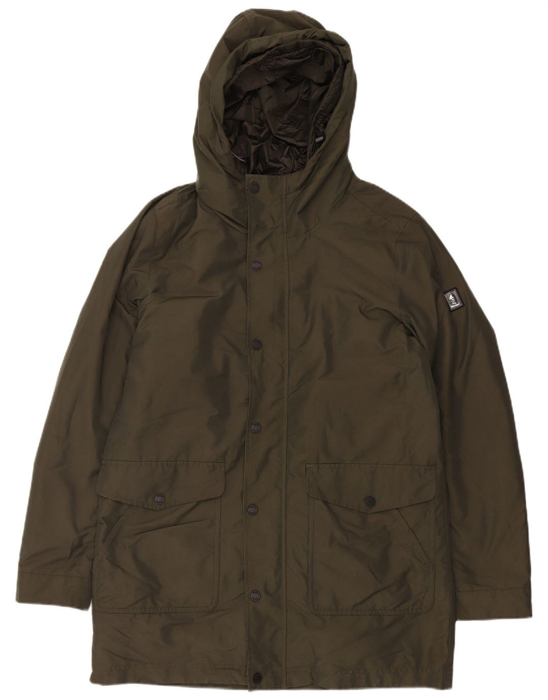 REFRIGUE Mens Hooded Windbreaker Coat UK 40 Large Khaki