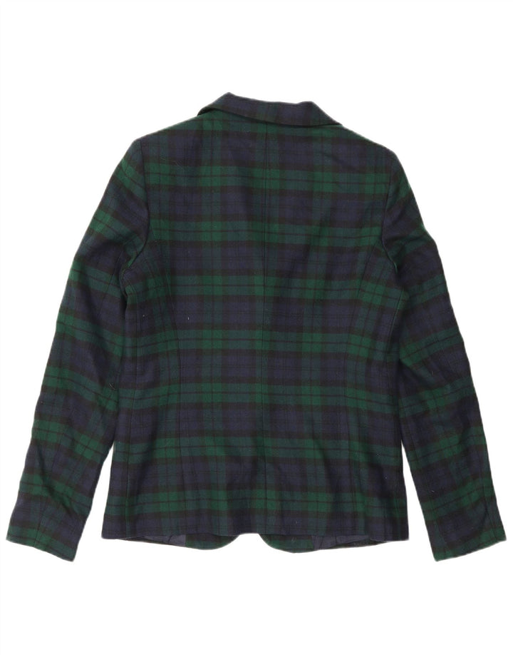 Paio Crippa Dame 2 Button Blazer Jacket IT 44 Medium Green Check New Wool