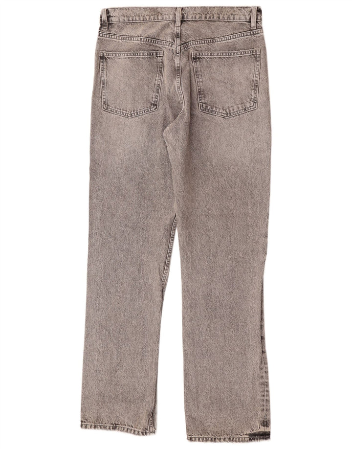 Zara Womens Straight Jeans EU 40 Medium W30 L34 Grey Cotton