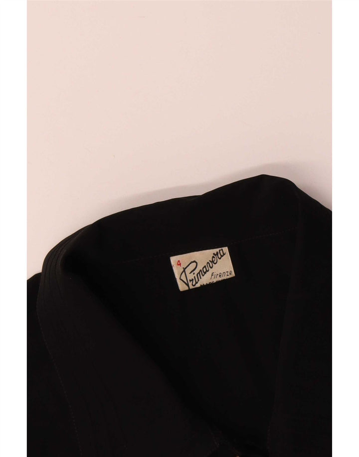 Primavera Firenze Womens Shirt Blouse UK 18 XL Black Polyester