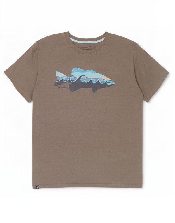 Weird Fish Mens Graphic T-Shirt Top 3XL Grey Cotton