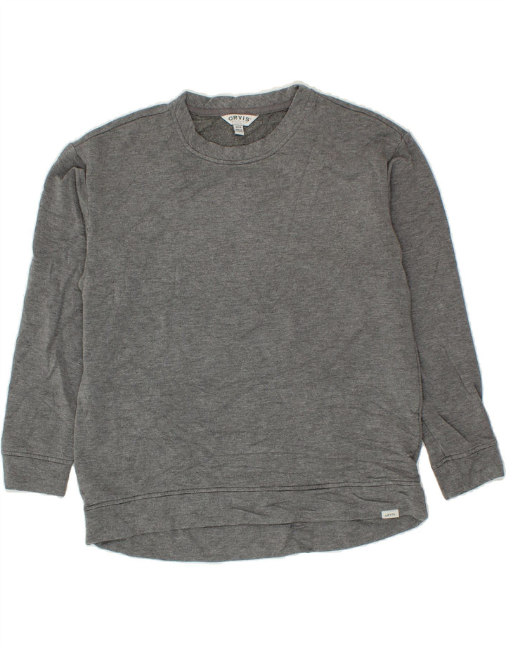 ORVIS Womens Sweatshirt Jumper UK 10 Small Grey Modal Vintage Orvis and Second-Hand Orvis from Messina Hembry 