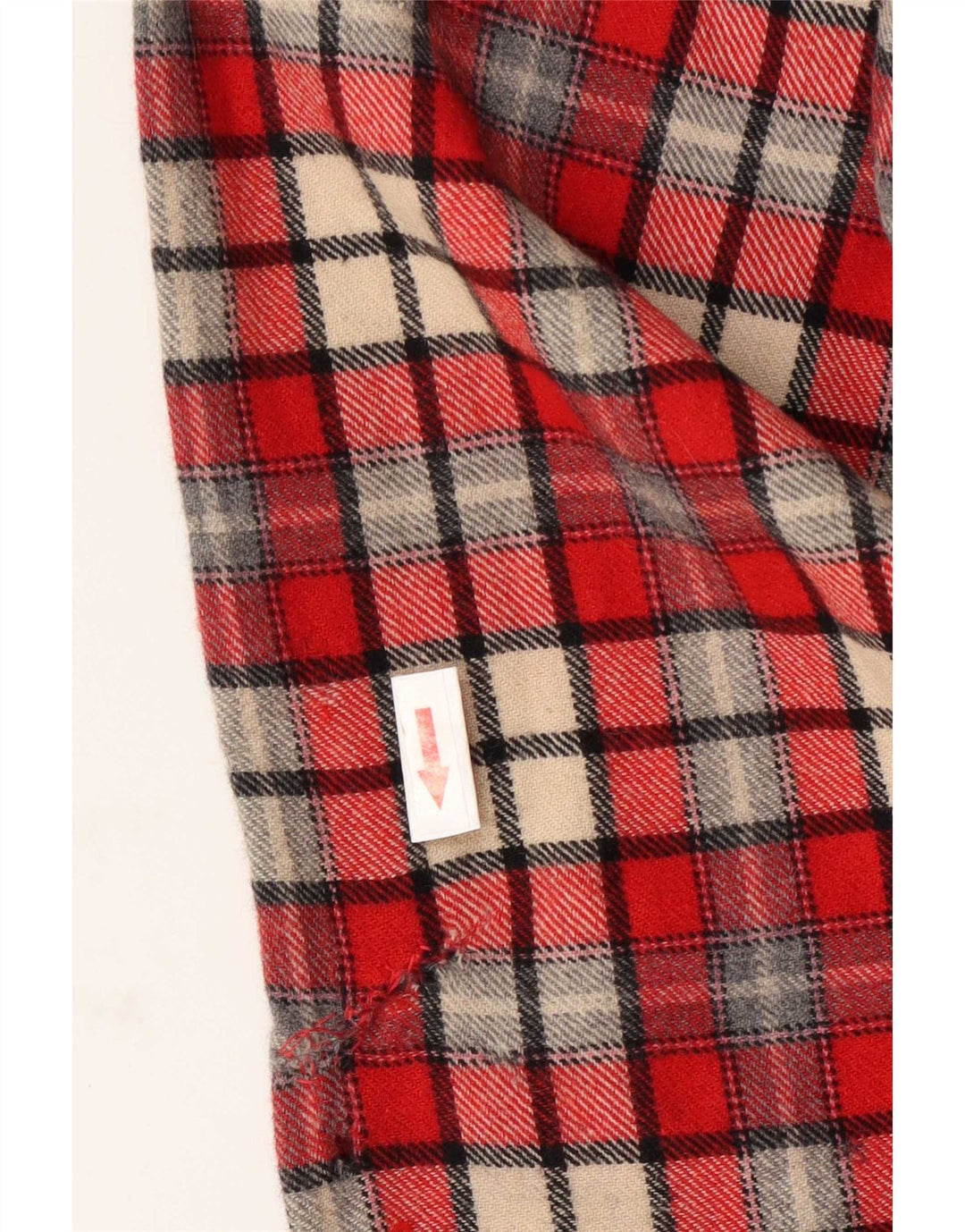 Camisa masculina vintage de flanela XL vermelha xadrez de lã