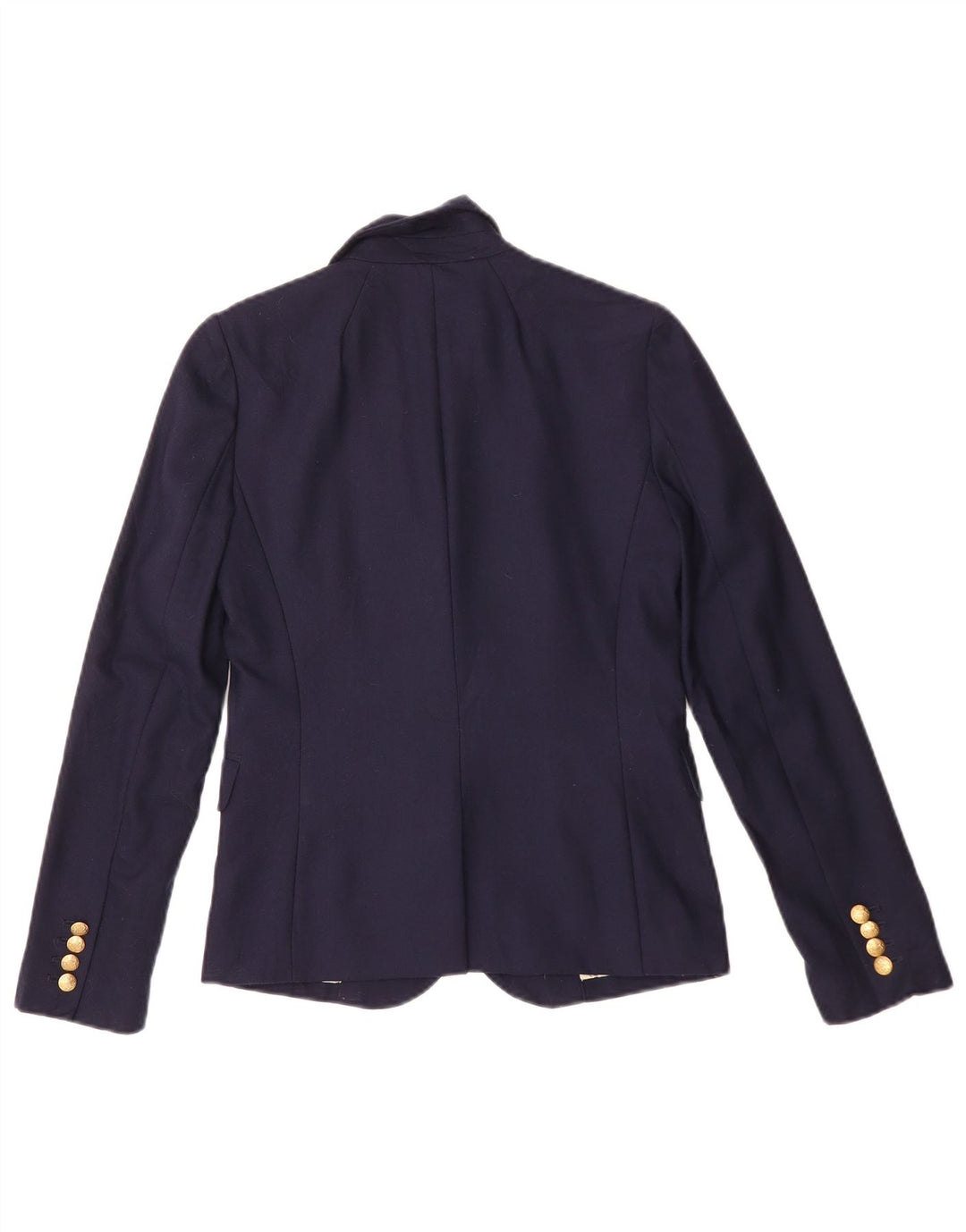 J. CREW Damen-Blazerjacke mit 2 Knöpfen, US 0 XS, marineblaue Wolle