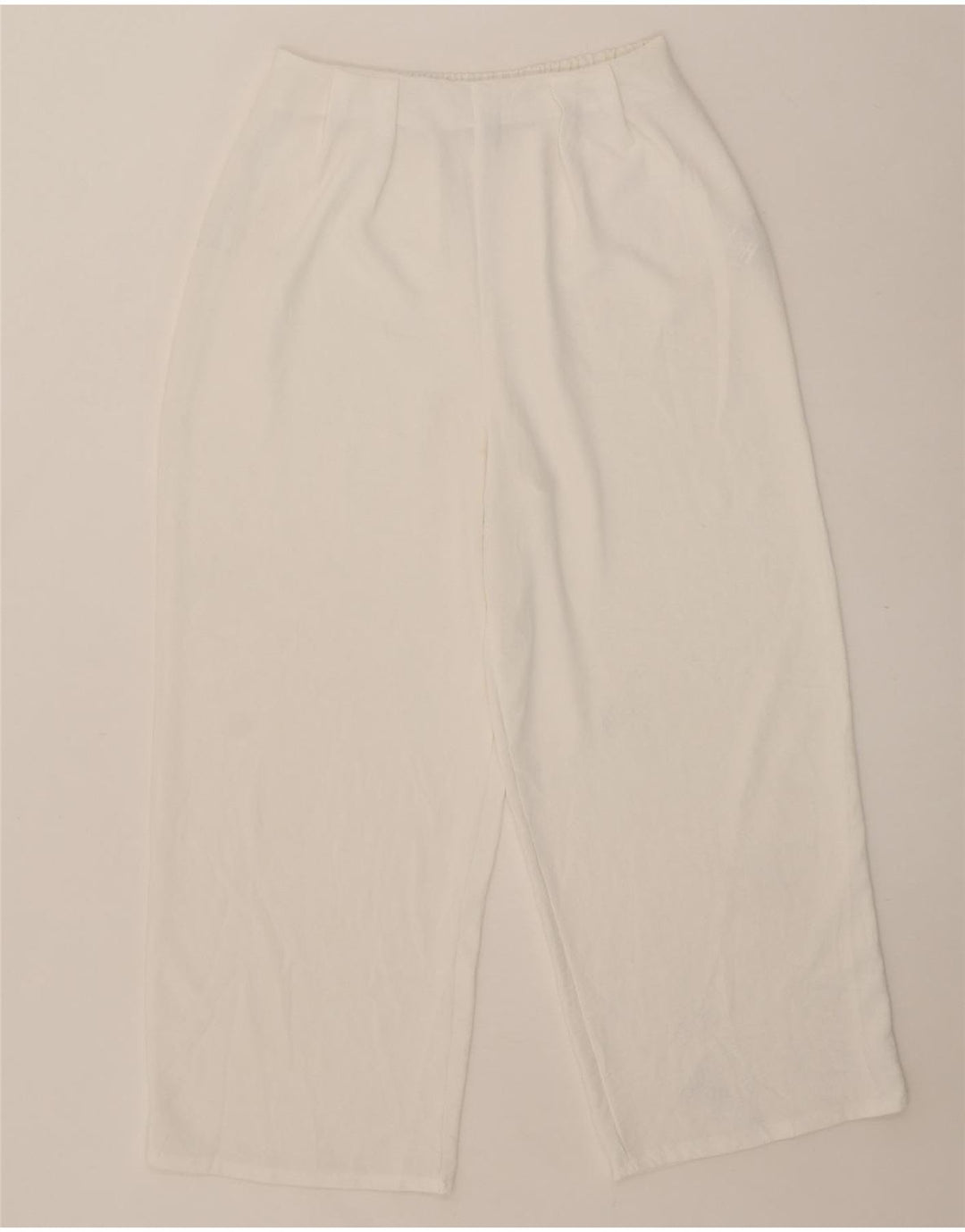 Zara Womens Loose Fit Chino Trousers Medium W28 L25 White Polyester