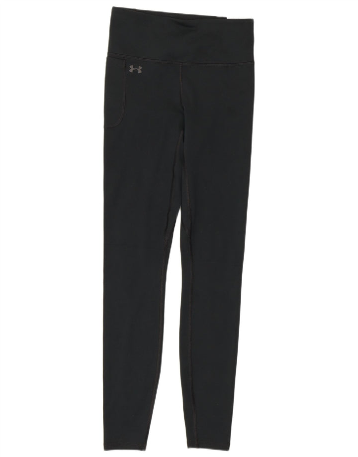 Under Armour Womens Leggings UK 8 Small Black Polyester