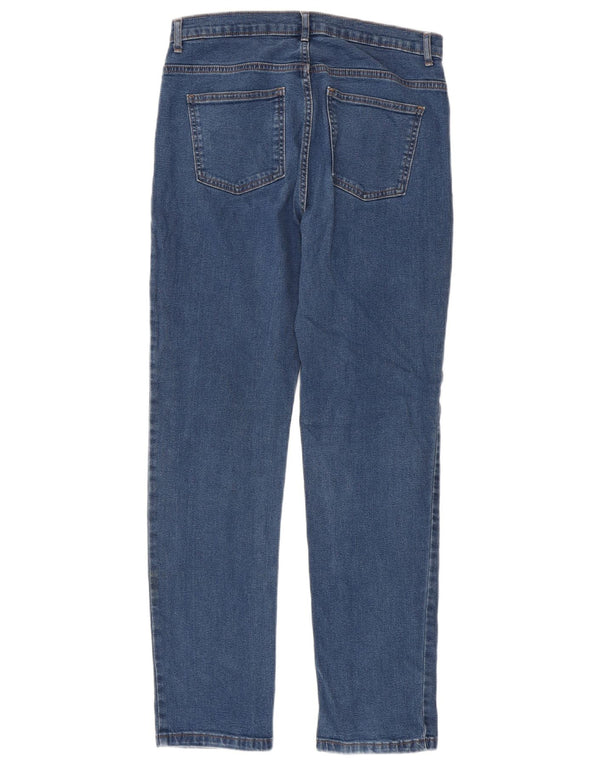 Jeans dritti da donna Marks & Spencer UK 12 medio W30 L30 cotone blu