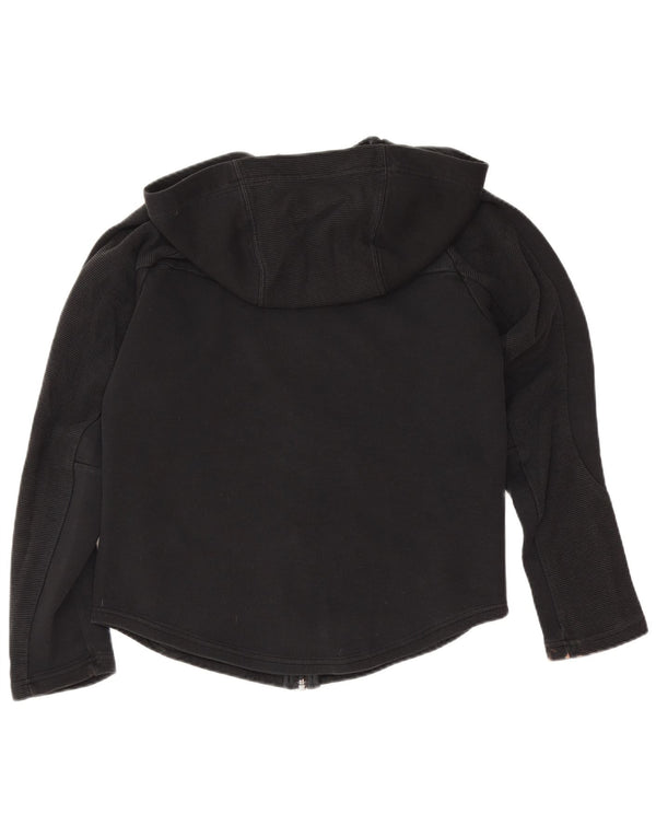 Puma Womens Zip Hoodie Sweater UK 4 XS Black Cotton Sports