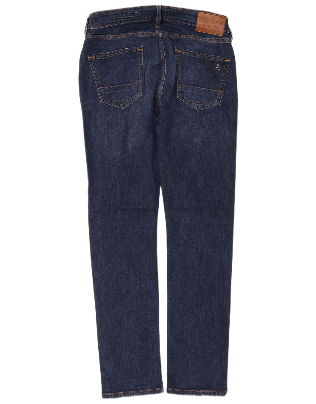 Uniform Mens Slim Jeans W32 L30 Navy Blue Cotton