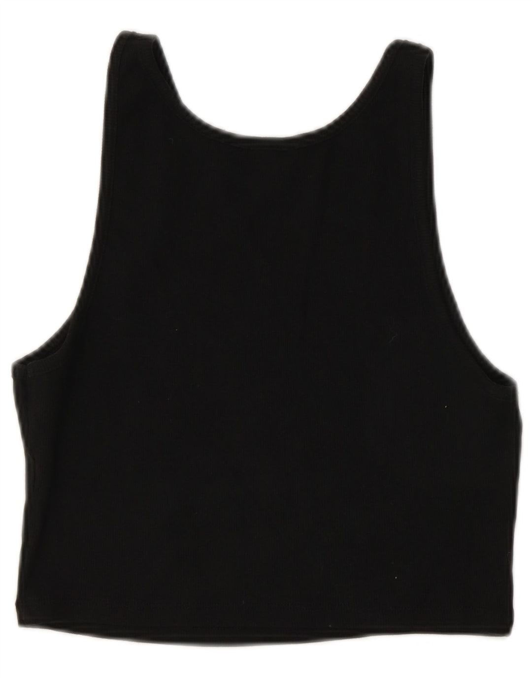 Zara Womens Crop Vest Top UK 14 Large Black