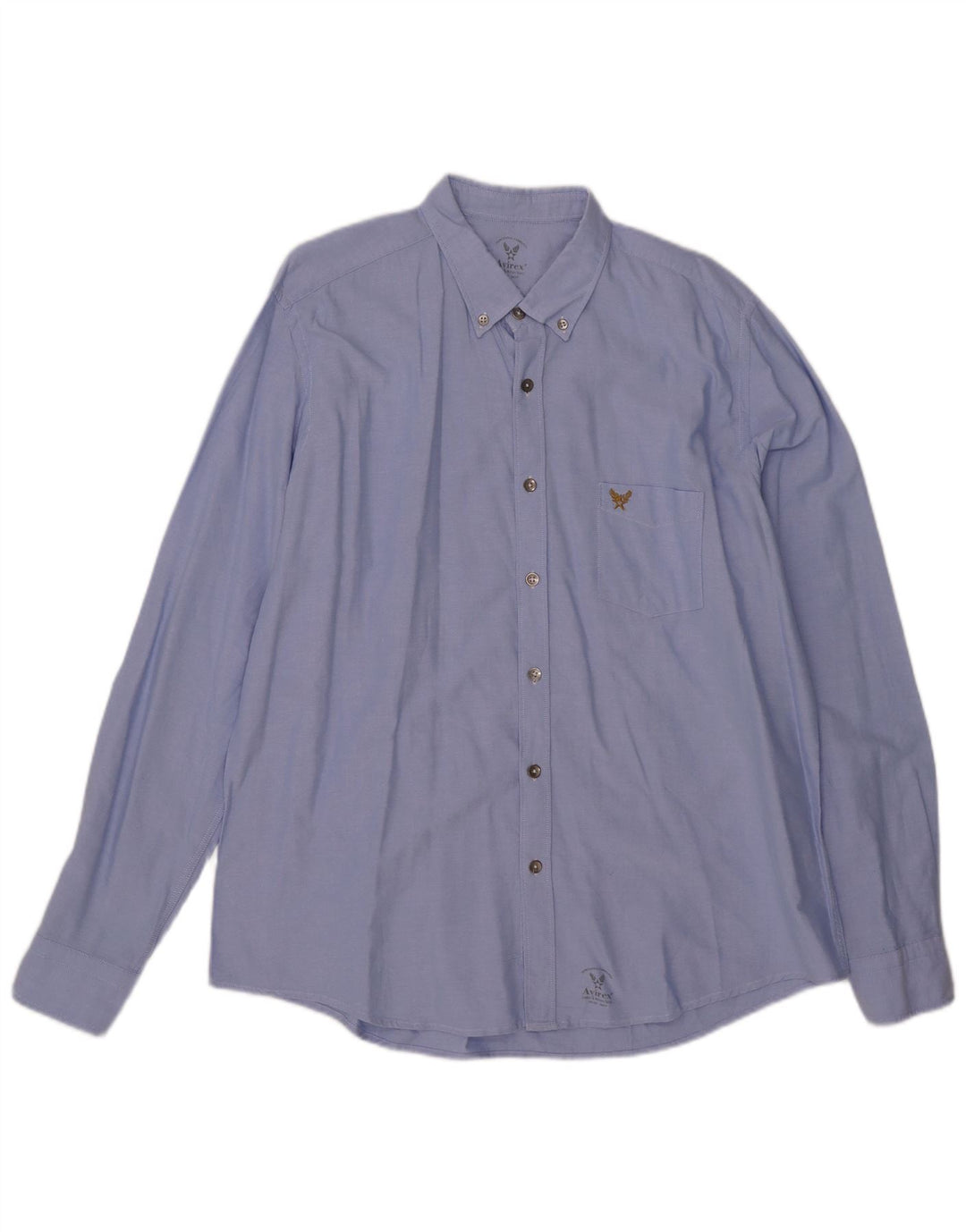 Avirex Herrenhemd 2XL Blaue Baumwolle