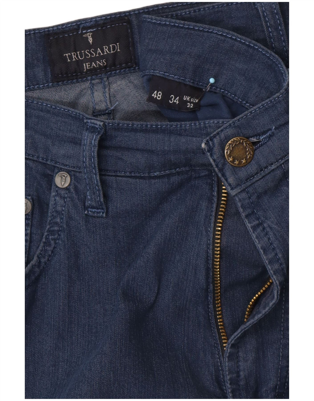 Jeans Dritti Uomo TRUSSARDI W32 L32 Blu