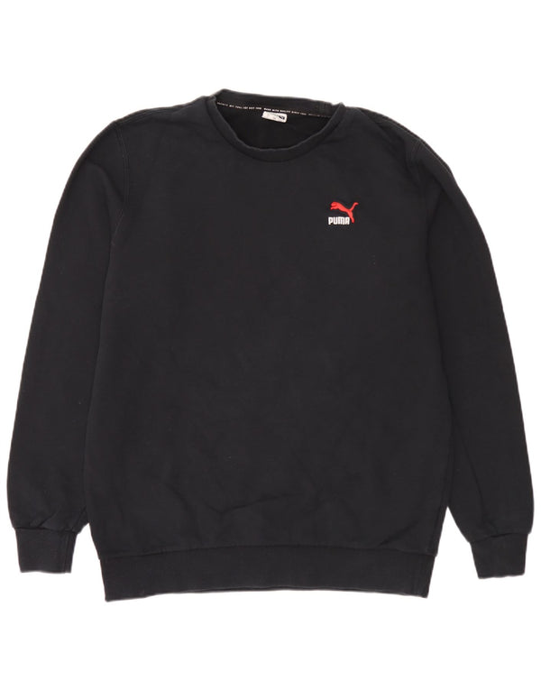 Puma Mens Sweatshirt Jumper Large Black Cotton