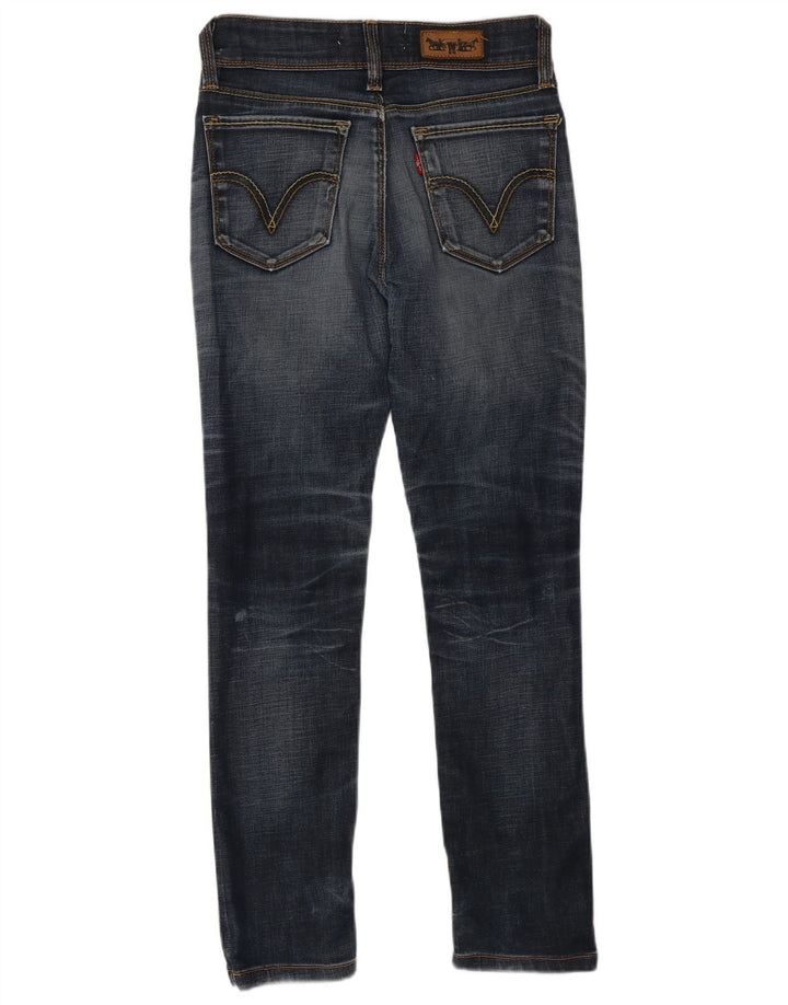 Levi's Womens 471 Slim Jeans W26 L34 Blue Cotton