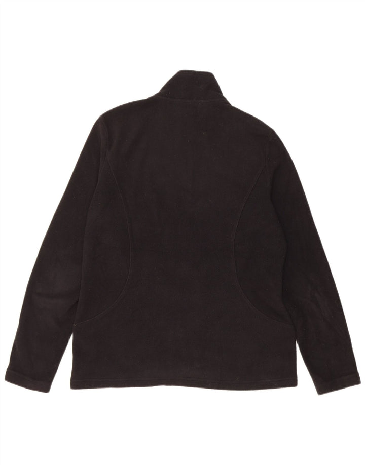 Marks & Spencer Womens Fleece Jacket UK 12 Medium  Black Polyester