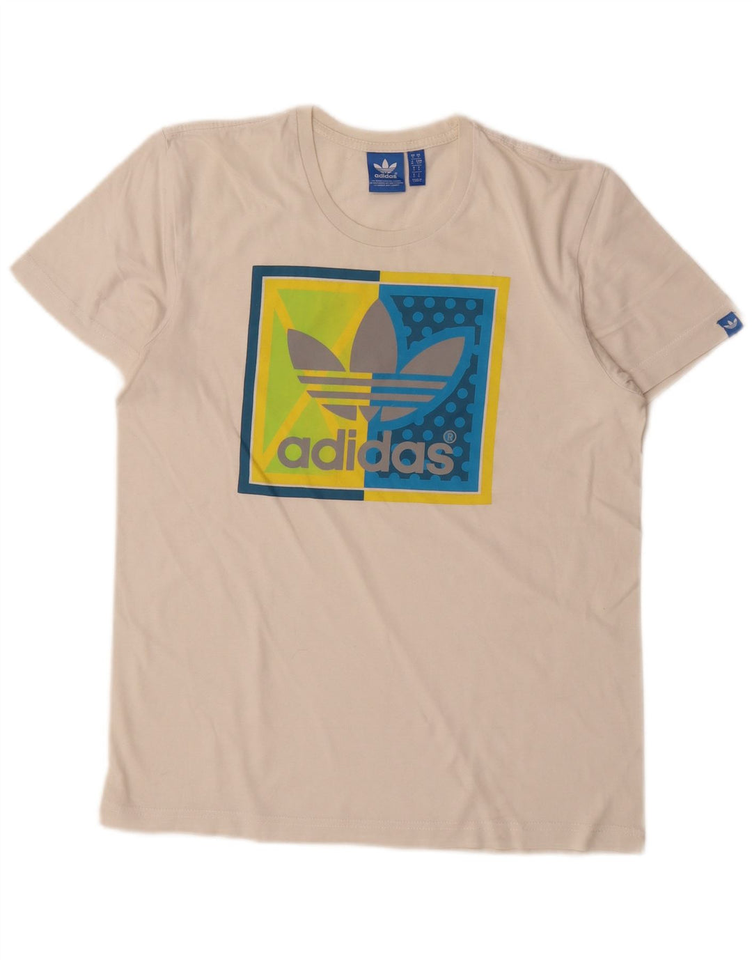 Adidas Mens Graphic T-Shirt Top Small White