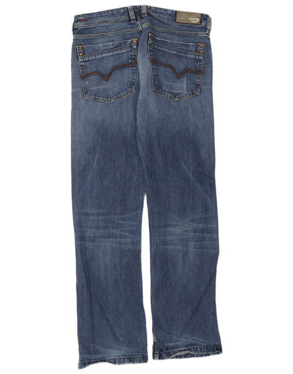 Diesel Męskie Lemmen Bootcut Jeansy W33 L32 Niebieskie bawełniane