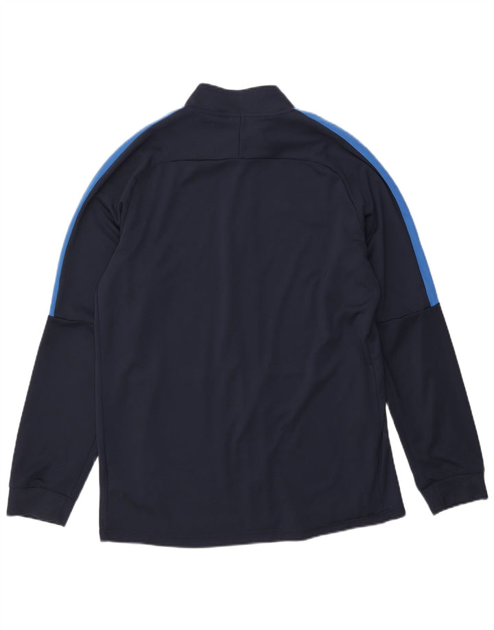 Nike Mens Dri Fit Tracksuit Top Jacket Large Navy Blue Colourblock