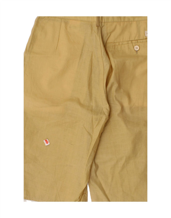 VINTAGE Mens Pegged Chino Shorts  W30 Medium Yellow Cotton Vintage Vintage and Second-Hand Vintage from Messina Hembry 