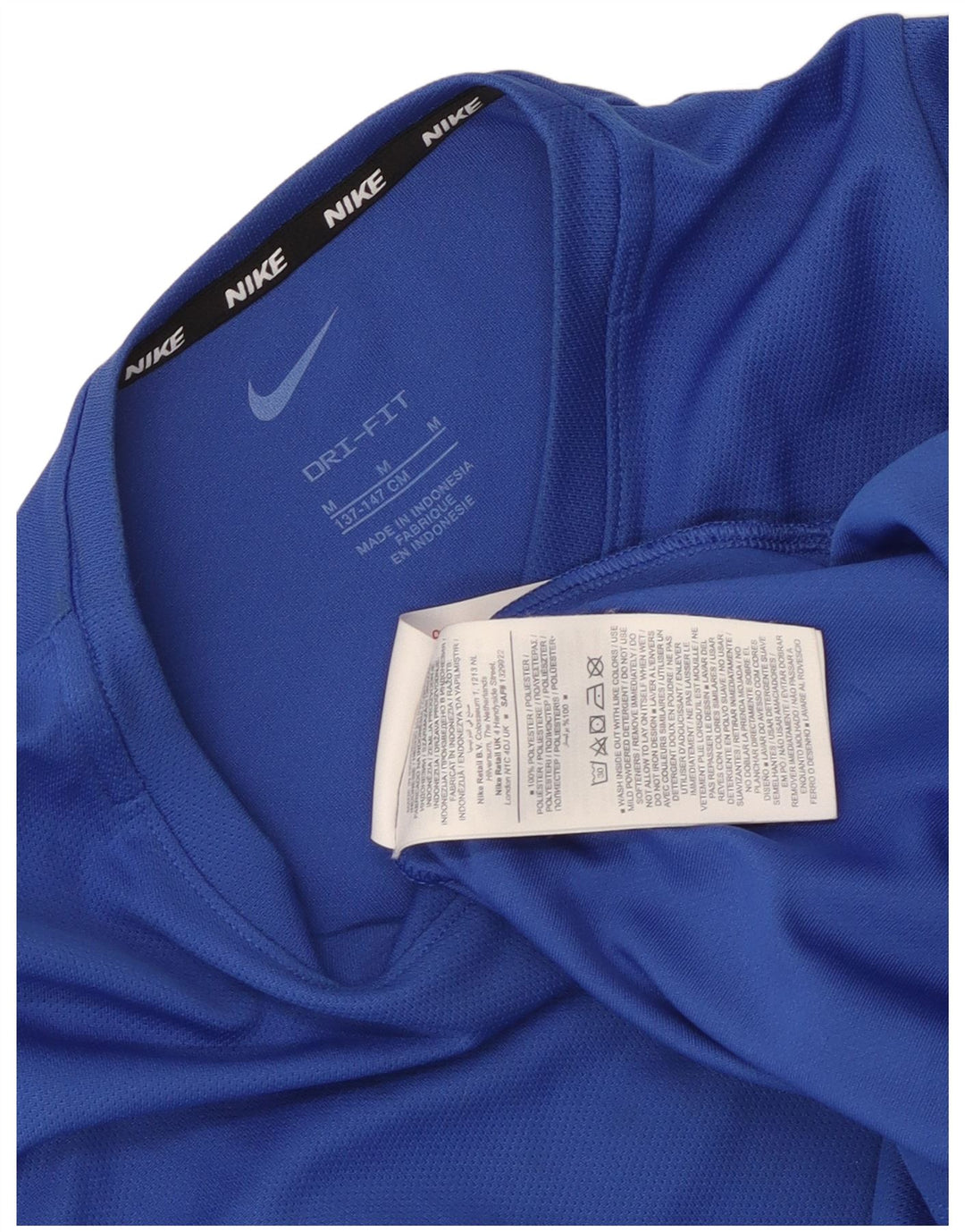 Nike Boys Dri Fit T-shirt Top 10-11 år Medium Blue Polyester