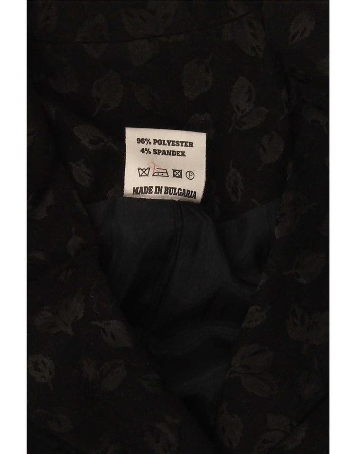 Jachetă vintage pentru femei cu paragate cu 6 nasturi, IT 40, negru, floral, mic
