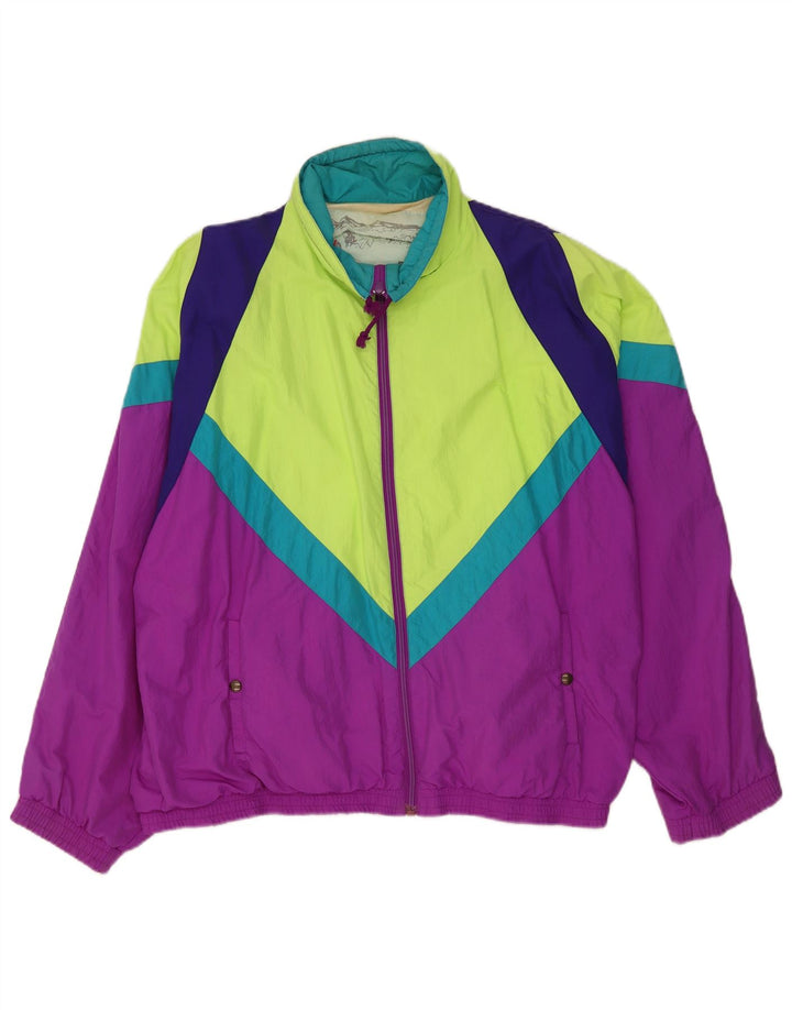 Vintage Mens Rain Jacket UK 46 3XL Multicoloured Colourblock