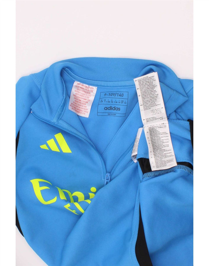 Top della tuta da ginnastica Adidas Arsenal da ragazzo con grafica 9-10 anni blu