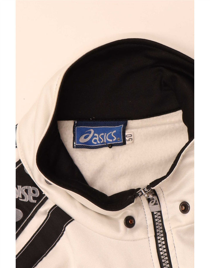 Asics Mens Graphic Tracksuit Top Jacket IT 50 Medium Black Colourblock